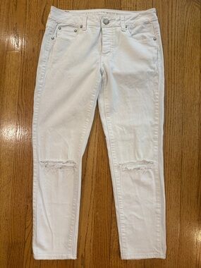 American Eagle Boy Crop Stretch Jeans Size 2 White